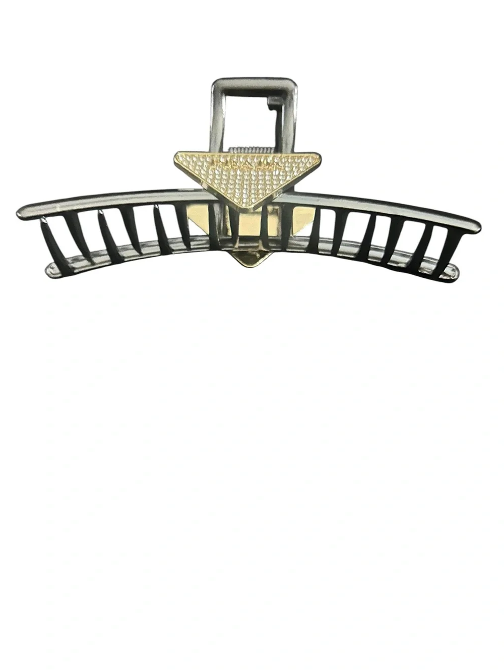 Two-Tone Triangle Accent Hair Claw Clip